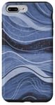 Coque pour iPhone 7 Plus/8 Plus Bleu clair, bleu marine et motif tourbillons noirs