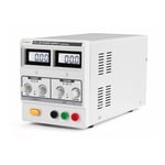 Velleman Alimentation de laboratoire, réglable, 0-30 VCC/0-3 A, limitation de courant, protection contre les courts-circuits, double affichage LCD, gris