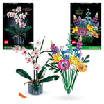 LEGO Icons Pack Botanique : Comprend un Bouquet de Fleurs Sauvages (10313) et une Orchidée (10311), Collection Botanique avec des Fleurs et Plantes Artificielles, Loisir Créatif, Cadeau Adultes