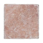 Naturstein Travertine Rosso Marmor 10X10Cm 0.5M²/Pk