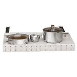 Zstar Tiroir télescopique, organiseur de cuisine, extensible (30 à 50 cm), avec colle, pour cuisine, garde-manger, salle de bain, blanc