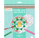 Livre de Coloriage Graffy Pop Mandala 20x25,5 Animaux Avenue Mandarine