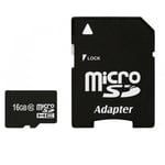 Carte Mémoire Micro-Sd 16go Classe 10 + Adaptateur Sd - Imrocard