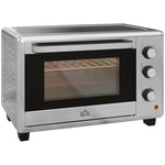 Compact HOMCOM 30L Mini Oven - 1600W Power with Adjustable Temperature & Timer