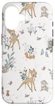 Coque pour iPhone 16 Disney Bambi et Thumper Floral