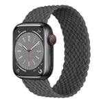 Flätad Solo Armband För Apple Watch Band 45mm 49mm 44mm 42mm 41mm 40mm Nylon Correa Armband iWatch series 9 7 SE 6 8 5 Ultra 4 3 space gray L