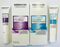 Derma V10 Anti Ageing Collagen Wrinkle Filler 15ml & Eye Cream 15ml