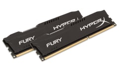 Kingston HyperX FURY - DDR3 - sett - 16 GB: 2 x 8 GB - DIMM 240-pin - 1866 MHz / PC3-14900 - ikke-bufret