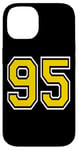 iPhone 14 Number 95 in Yellow White Black Case