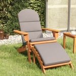 Maisonchic - Chaise de jardin Fauteuil de Jardin Adirondack et repose-pieds bois massif acacia 97350