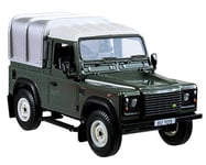 Britains Tomy Véhicule de Collection, Land Rover Defender 90 pour Adultes 42732, Véhicule Agricole avec Toit Amovible, Pick-up, Modèle à l'Echelle 1/32, Réplique Adaptée aux Enfants de 3 Ans+, Vert