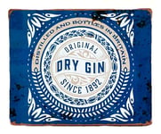 Metal Sign Plaque - Dry Gin Bar