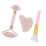 Face Beauty Pink Crystal Roller Jade Massager Pink Crystal Sydämenmuotoinen Gua Sha Mask -sivellin