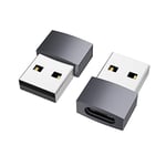 nonda Adaptateur USB C vers USB (Paquet de 2), Adaptateur USB-C Femelle vers USB mâle, USB Type C Femelle vers USB OTG pour MacBook Air 2017/2015, Ordinateurs Portables, Chargeurs Muraux