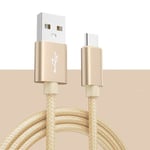 3m USB Charger Line Type-c Laddkabel sladd För Samsung Xiaomi Huawei -guld