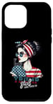 Coque pour iPhone 12 Pro Max Trump Girl Messy Bun Trump 2024 Élection Drapeau américain