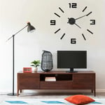 vidaXL 3D Wall Clock Modern Design Black 100 cm XXL