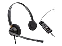 Poly EncorePro 525 - EncorePro 500 series - micro-casque - sur-oreille - filaire - USB-A - noir - Certifié pour Microsoft Teams