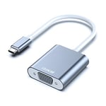 BENFEI Adaptateur USB C vers VGA, Thunderbolt 3/4 vers VGA Mâle vers Femelle, Compatible avec MacBook Pro/Air, iPhone 15 Plus Pro Max, Version en Aluminium