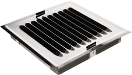 Grille de ventilation 14 x 14 cm en acier inoxydable avec moustiquaire, grille d'aération en métal pour cheminées, ventilation Argent