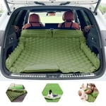 ONTYZZ Matelas Gonflable pour Voiture SUV 2 Personnes Camping Matelas Tapis de Couchage Autogonflant avec Oreiller & Pompe à Pied pour Camping Voyages L'arrière-Cour Plage