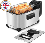 Aigostar 2200W Deep Oil Fat Fryer - 3L Capacity Stainless Steel Easy Clean