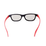 3 Red + Black Adults Passive Circular Polorised 3D Glasses TVs Cinema For RealD