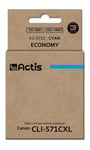 Actis Encre Kc-571c (remplacement De La Cli-571c De Canon Standard 12