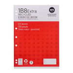 WS Exercise Book 1B8 Extra WA4 7mm Ruled 64 Leaf Punched Red Red Mid