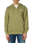 Tommy Hilfiger Homme Sweat À Capuche Fermeture Éclair Zip, Vert (Faded Olive), L