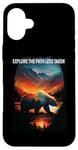 iPhone 16 Plus Explore The Path Less Taken bear hiking camping mountains Case