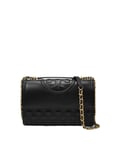 Tory Burch Womens Fleming Convertible Shoulder Bag in Black Leather material_Lamb_Leather - One Size