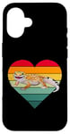 Coque pour iPhone 16 Reptile Happy Retro Vintage Heart Leopard Gecko Lover