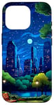 iPhone 16 Pro New York City Evening Stars Retro Pixel art Case