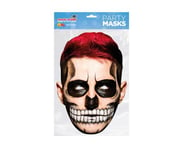 Day of the Dead Red  Zombie Male Mask Single 2D Card Party Face Mask halloween