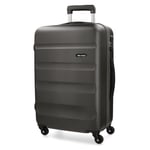 Roll Road Flex Grey Medium Suitcase 46 x 64 x 23 cm Rigid ABS Combination Lock 56 Litre 3.1 kg 4 Wheels