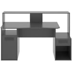 Pegane - Bureau Gaming Table de jeu coloris graphite - Longueur 153,5 x Profondeur 62-68.5 x Hauteur 84.2-97 cm