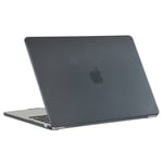 MacBook Air 13 M3 / Air 13 M2 (2024/2022) - Carbon hardcover til front og bagside - Sort