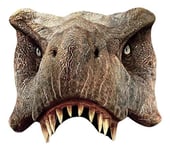 Star Cutouts Ltd SM340 Fun Party Dress Face T (Half Mask) (Jurassic World) Dinosaurs Tyrannosaurus Rex, Multicolour