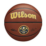 Wilson Basketball, Team Alliance Model, DENVER NUGGETS, Indoor/Outdoor, Mixed Leather, Size: 7