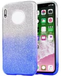 Mobilskal Huawei Mate 30 PRO Glitter Blå/Vit