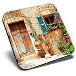 Square Single Coaster  - Charming Old House Spain  #44556