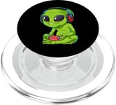 Video Gamer Alien Gaming UFO Extraterrestrial Pew Gamer Kids PopSockets PopGrip for MagSafe