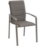 Hesperide - Fauteuil de jardin empilable Diese mocha & praline en aluminium traité époxy - Hespéride