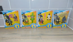 4 Imaginext DC Super Sets - Batman, K Croc, Harley Quinn, Black Mask, Black Bat