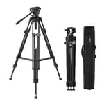 SmallRig AD-80 FreeBlazer Heavy-Duty Aluminum Alloy Tripod System, 75" Video Tripod with Fluid Head, One-Step Height Adjust, Dual-Mode QR Plate, Load up to 17lbs, Professional Tripod for Camera - 4163