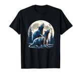 3 Rats Howling At The Moon Wolf Animal T-Shirt