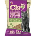 Cj's Premuim Cat Litter Ultra Absorbent Wood Pellets Non Clumping Biodegradable Natural Litter for Cats, Rabbits, Poultry and Reptiles - 5L