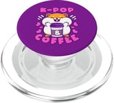 Hamster, K-Pop et café, musique coréenne, mignon et enjoué PopSockets PopGrip pour MagSafe