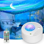 ibell Projecteur Ciel Etoile, 3 en 1 Projecteur Galaxie Aurora Boréale avec 14 Effets Lumineux et Bruit Blanc, Ciel Etoile Plafond Lampe Ambiance Projecteur pour Chambre Cadeaux Enfants et Adultes